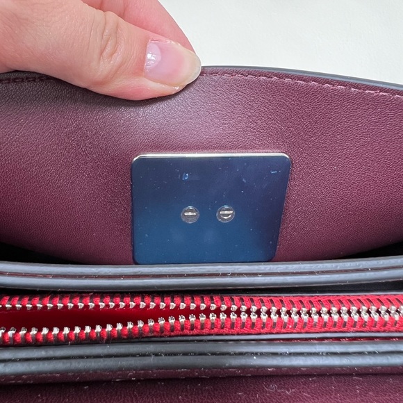 New Valentino LOVE V Ring Lipstick Red Leather Shoulder Bag Sold Out - Picture 13 of 13